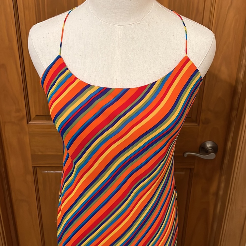 Gorgeous RALPH Ralph Lauren Dress Size 10 Rainbow Slip Dress!!